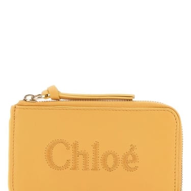 Chloe Woman Mustard Leather Card Holder