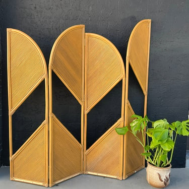 Modern CB2 Bamboo Room Divider