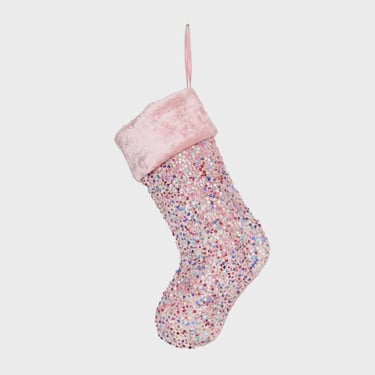 Colorblocked Sequin Stocking