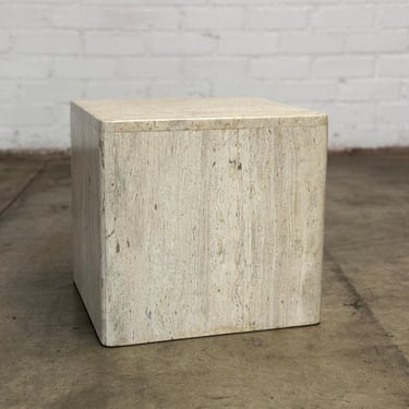 Vintage Travertine Side Table 