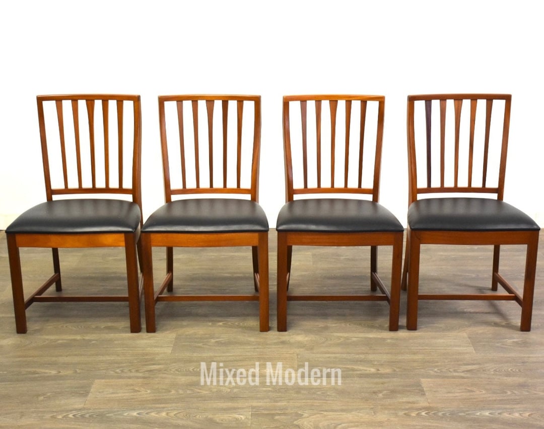 Mahogany Mid Century Dining Chairs Set of 4 Mixed Modern Nashua, NH