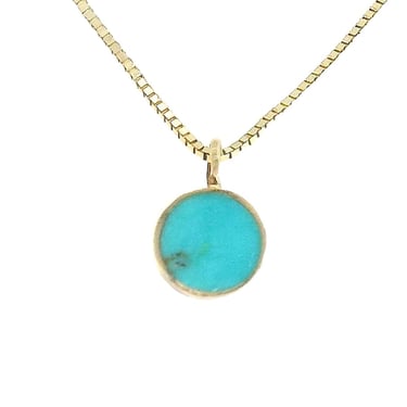 CIRC NECKLACE -EXTRA SMALL TURQUOISE