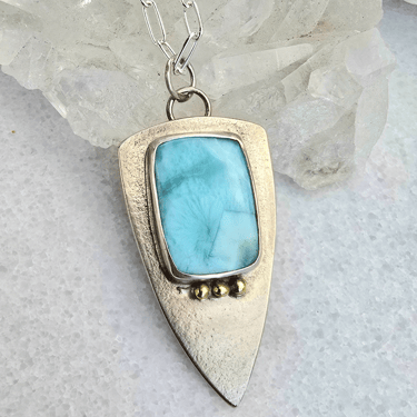 James + Jezebelle | Larimar Bezel Necklace