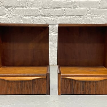 DANISH Mid Century Modern ROSEWOOD Hanging NIGHTSTANDS / Bedside Tables, c. 1950's 