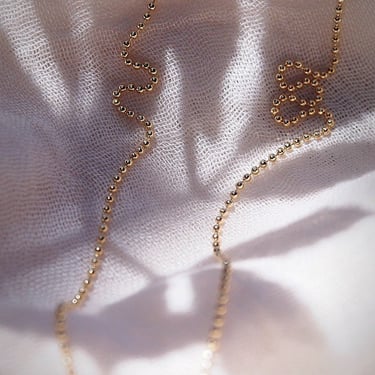 Dainty Gold Ball Chain Necklace - Kaila II 