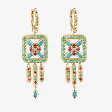 Rita Earrings 3 - Turquoise