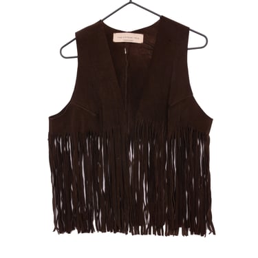 Brown Fringe Leather Vest