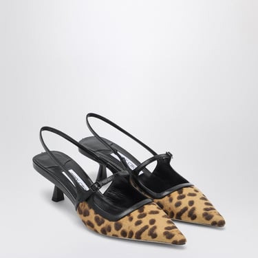 Jimmy Choo Didi 45 Slingback In Leopard Print Pony Skin Women