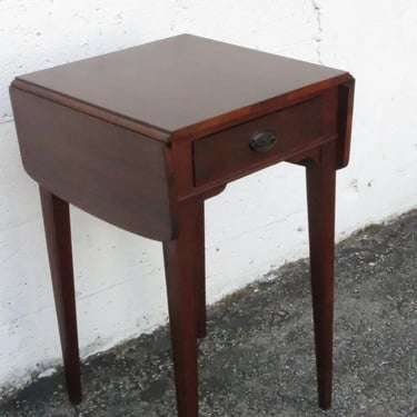 Mahogany Drop Leaf Side End Table Nightstand 5272