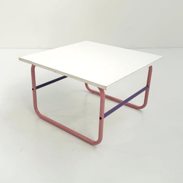 Purple & Pink Tubular Coffee Table, 1980s 