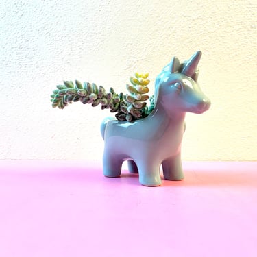 Ceramic Unicorn Mini Succulent Planter 
