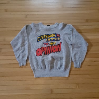 Vintage Deadstock Heather Grey Melange Sweatshirt / Women's XS to S / Humor Pullover 50-50 