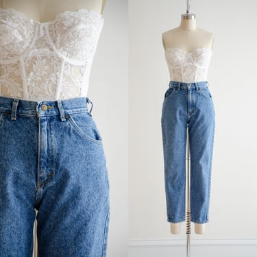 high waisted jeans 90s vintage Lee denim petite cropped ankle jeans 