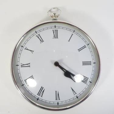 Vintage Silverplate Wall Clock 