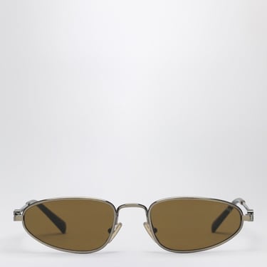 Miu Miu Miu Miu Logo Old Gold/Dark Brown Sunglasses Women