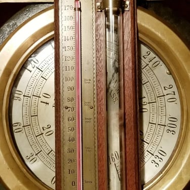Antique Charles Martine Milton Ma Civil War Meteorology Atmospheric Thermometer 
