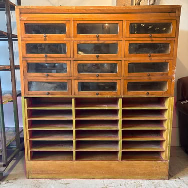 Vintage Glass Door Cabinet