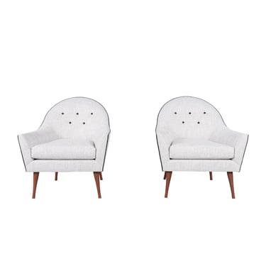 Rare Walnut Lounge Chairs by Paul McCobb for Widdicomb
