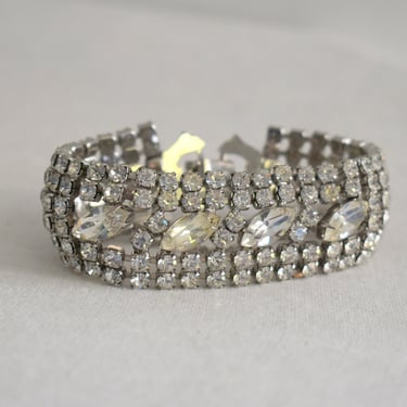 1950s Weiss Clear Rhinestone Bracelet 