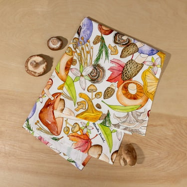 Mushroom Forest 100% Cotton Kitchen Towel