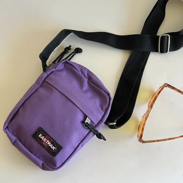Vintage 90s Eastport Purple Canvas Utility Hiking Travel Crossbody Bag 