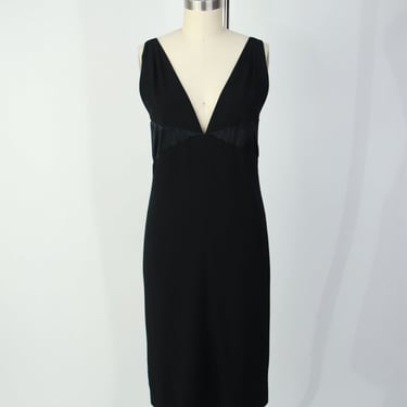 Chanel Satin Paneled Little Black Dress*