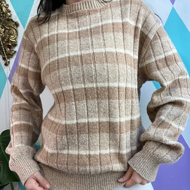 Vintage Tan Striped Sweater by Jantzen