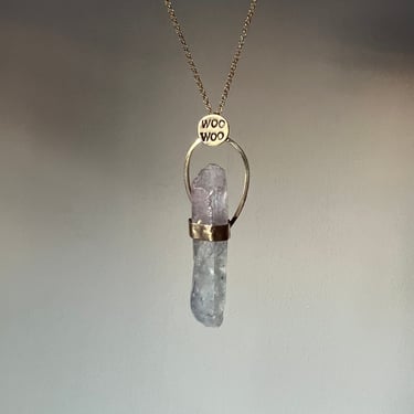 Woowoo Crystal Point Handmade Goldfill Pendant 