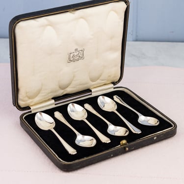 1932 Sterling Silver Demitasse Spoon Set - Boxed Set of 6