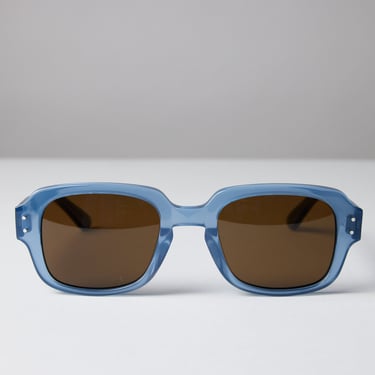 Large - New York Eye_rish, "The Downings." Baby Blue Frame with Dark Brown Tinted Lenses 