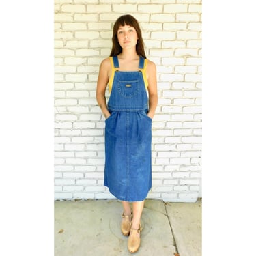OshKosh B'Gosh Overall Dress // vintage sun overalls denim