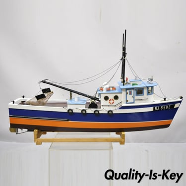 Vintage 48" Fishing Boat Ship Model A - Rab NJ 8592