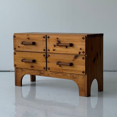 Swedish Pine Dresser w/ Leather Pulls