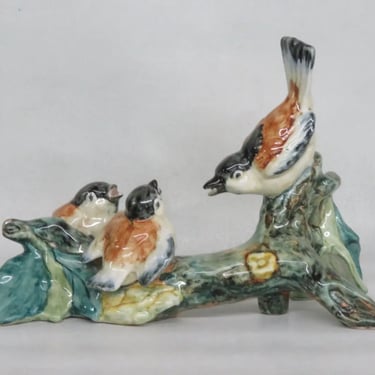 Stangl Pottery 3581 Chickadee Birds Sitting on Branch Porcelain Figurine 3248B
