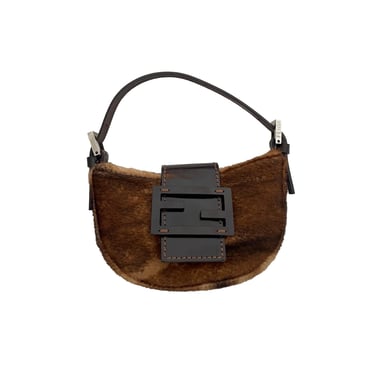 Fendi Calf-hair Mini Croissant Bag