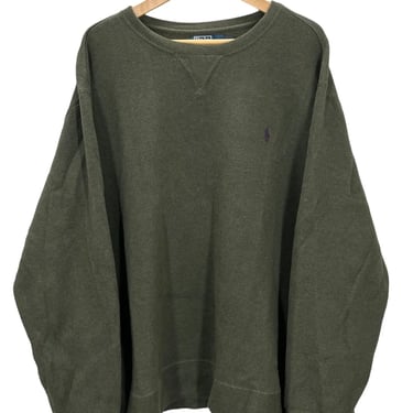 Polo Ralph Lauren Olive Green Reverse Weave Crewneck Sweatshirt XXL