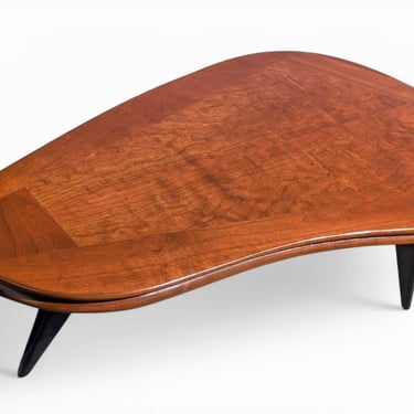 Mid Century Modern Walnut  Amorphic Coffee Table 