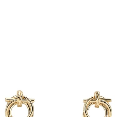 Salvatore Ferragamo Woman Gold Metal Gancini Earrings