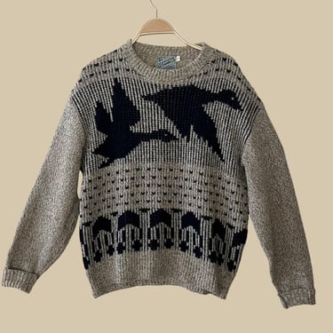 Vintage Duck Wool Blend Pullover Sweater, Size Men's Large 