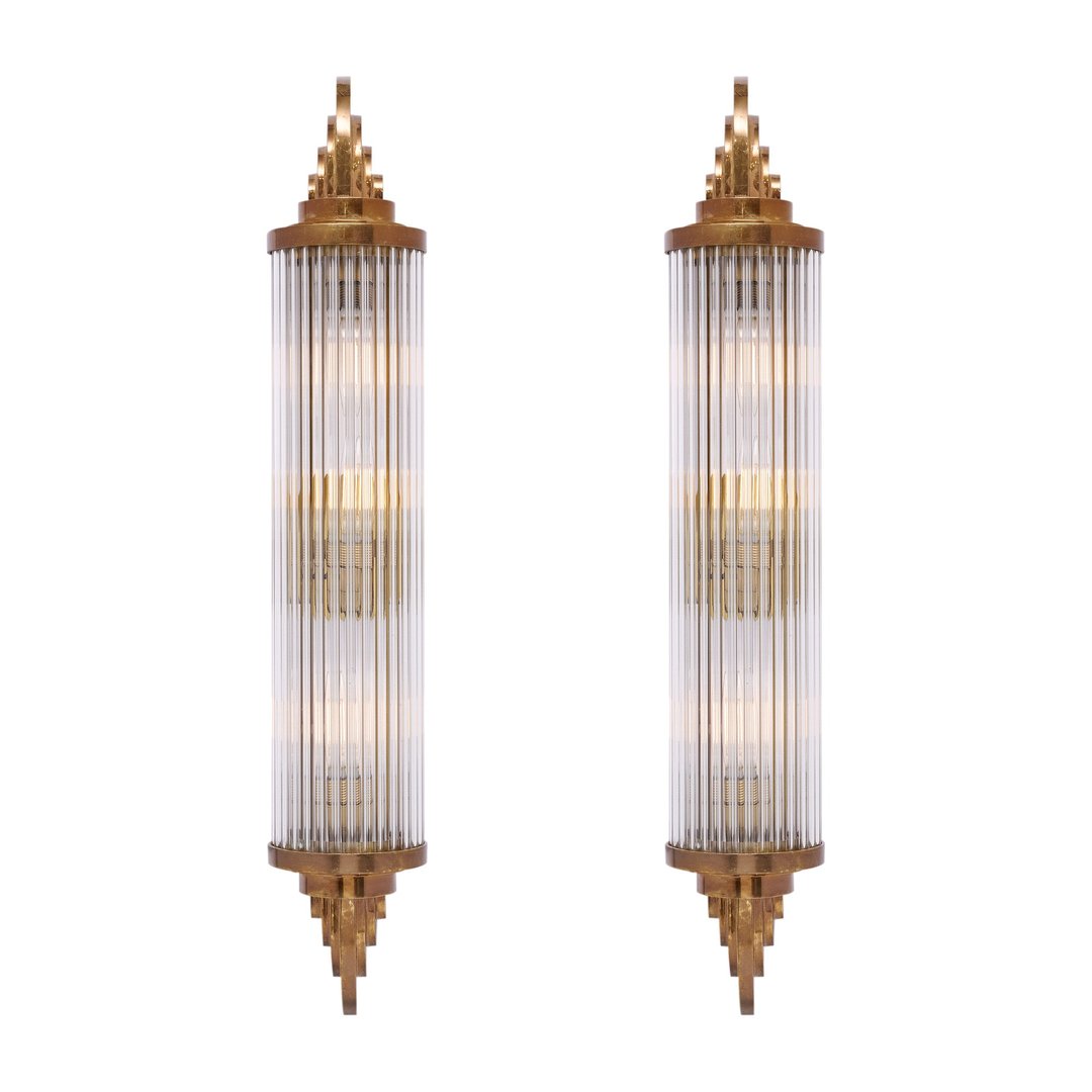 Art Deco Period French Glass Sconces | Jean-Marc Fray | Austin, TX