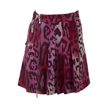 Dior Purple Cheetah Print Skirt