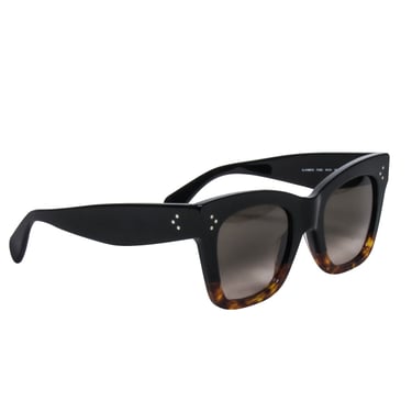 Celine - Black To Brown Ombre Tortoise Cat-Eye Square Sunglasses