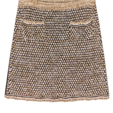 Chanel - Tan Textured Knit Mini Skirt Sz 36
