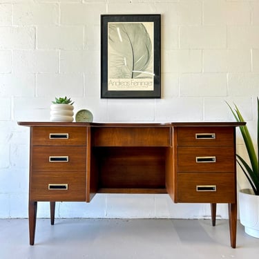 Mid Century Walnut Desk by Hooker