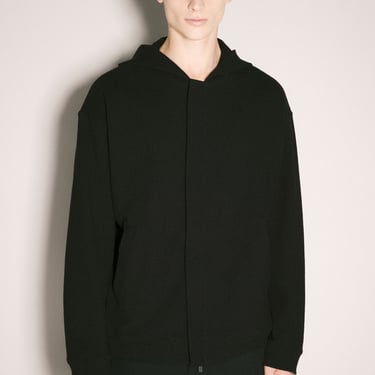 Yohji Yamamoto Men Front Open Hooded Sweatshirt