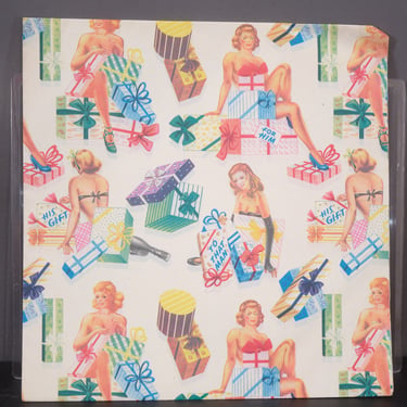 1950s Pin up Girl For Him Gift Wrap Wrapping Paper ~ 2 Full Sheets 