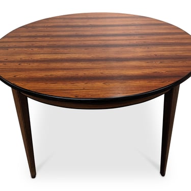 Round Rosewood Table w 1 Leaf - 022433