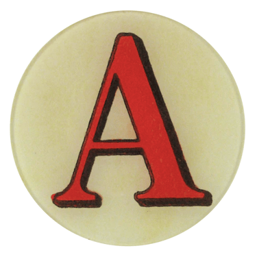 Red Letter A 5 1/4" Round