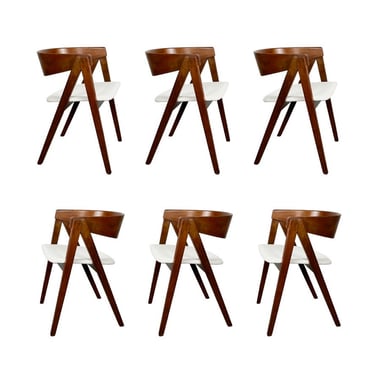 Set of 6 Allan Gould Compass Dining Chairs Vintage Mid Century Modern 1950s 