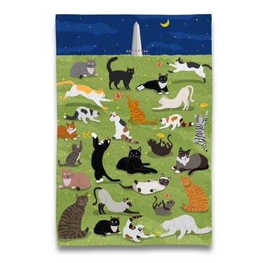 Kitty Cats at National Mall Tea Towel